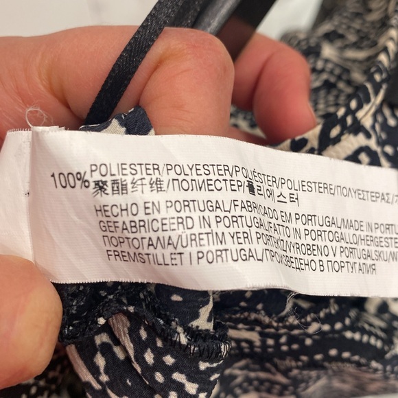 Navy and cream batik motif Zara dress/tunic - Picture 7 of 7